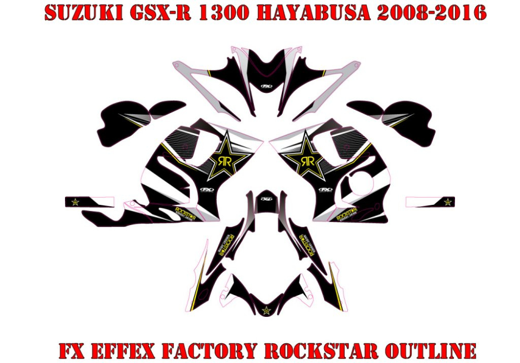 Rockstar Yellow Star für Suzuki GSX-R 1300 Hayabusa 2008-2018